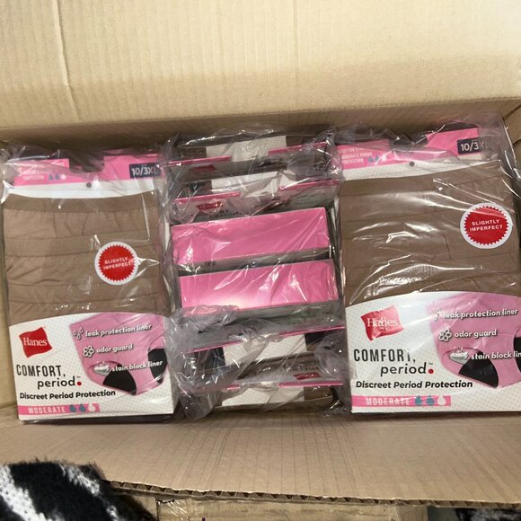 Hanes Women’s Period Underwear – LOT - 54 pcs – 9 packs (6 pcs) – Size 10 - NEW - Picture 2 of 3